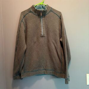 Tommy Bahama Men's XL Reversible Quarter Zip Pullover Sweater